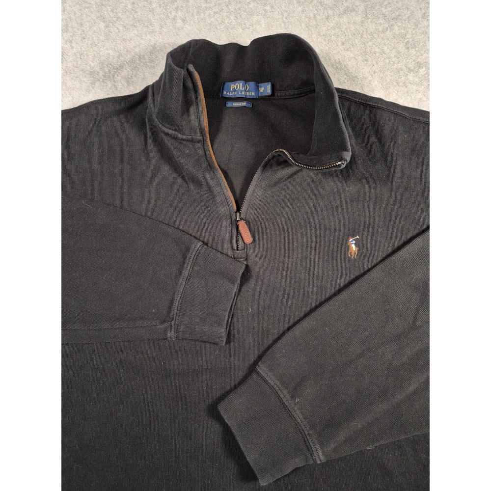 Polo Ralph Lauren Estate Rib Sweater Mens XLB 1/4 Zip Pullover Preppy Golf Pony - Picture 1 of 6